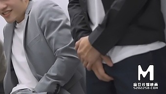 Asian And French Girls Indulge In Hardcore Group Sex