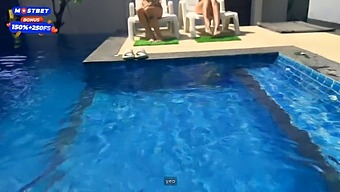 College Students Alexa Mills And Friends Have A Fun Time At The Pool And Invite The Cleaners For A Hot Group Sex.